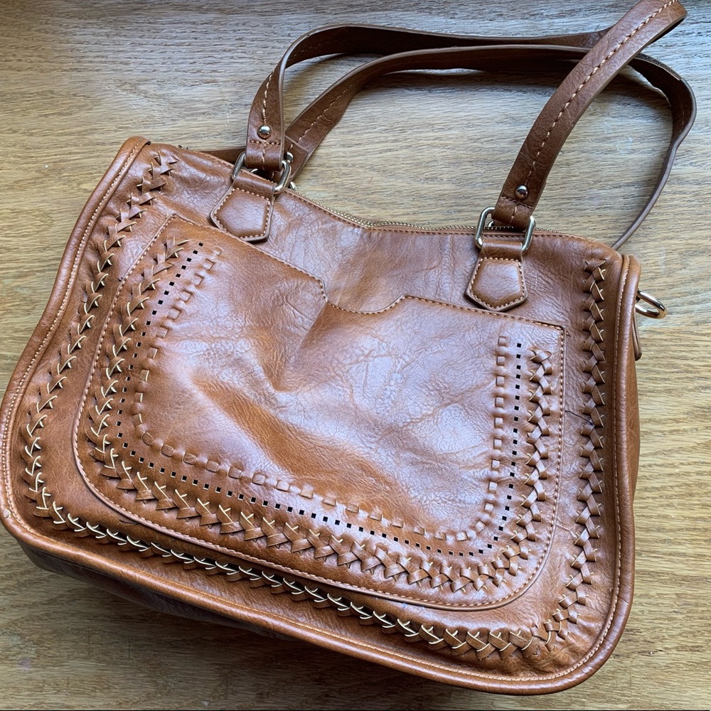 Madison West Brown Leather Purse Bag